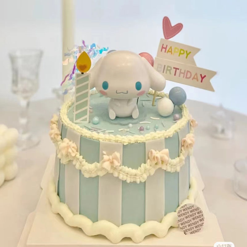 玉桂狗大耳狗生日蛋糕装饰摆件可爱公仔儿童女孩生日插牌插件配件,淘宝优惠券,粉丝福利购,淘宝优惠卷