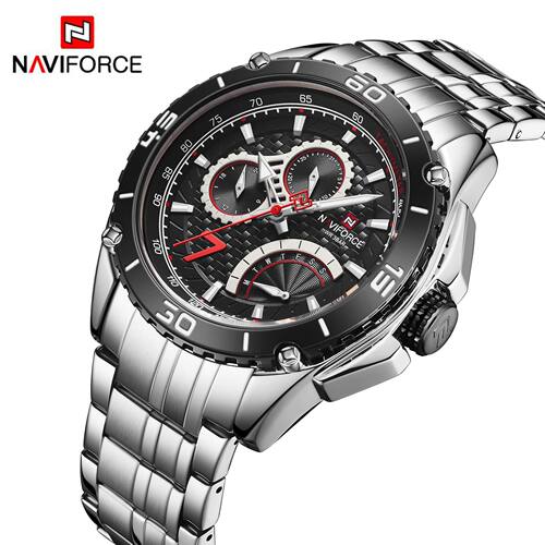 NAVIFORCE/领翔9183石英钢带表 六针日历男表 运动休闲手表 - 图1