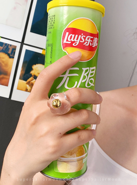 透明大戒指树脂小众设计高级感