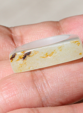 洒金皮男女款戒指新疆和田玉籽料