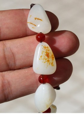 手链玉石原石和田玉籽料白玉