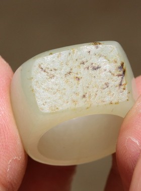 雕件玉石戒指和田玉籽料白玉首饰