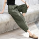 Military green bloomers casual pants petite nine-quarter pants