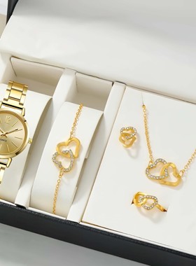 永结同心镶钻项链轻奢气质