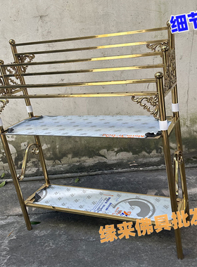 落地式不锈钢双托盘蜡烛座插香架
