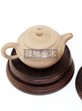鸡翅木圆形花瓶盆景奇石底座