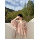 Chengnan Bian'er 4.18 Star Luoxue Yarn Series ~ Fairy Chiffon Shirt Bat Blouse Loose Solid Color Summer Top