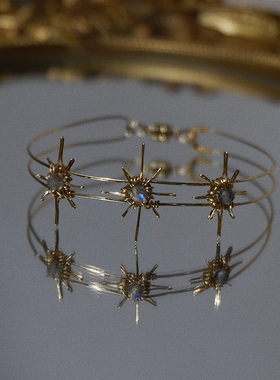 八芒星浪漫神秘风高级拉长石新品