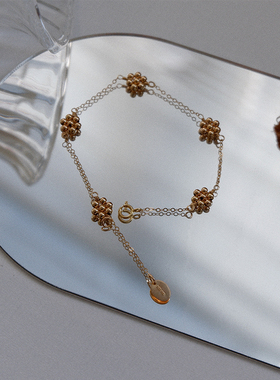 UNELGE女包金小花高级感手链