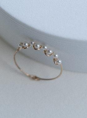 UNELGE女包金原创设计珍珠戒指