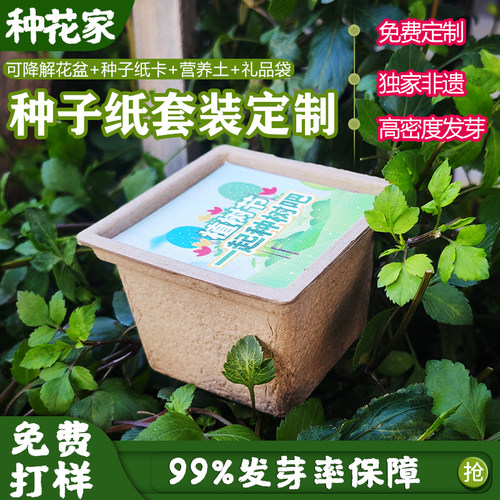 环保种子纸定制环保DIY明信片入场券定做可降解演唱会邀请函门票 - 图1