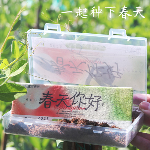 环保种子纸定制环保DIY明信片入场券定做可降解演唱会邀请函门票 - 图0