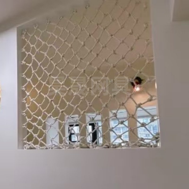 定制棉线树屋床防护网绳围栏网挂网装饰网安全网儿童房楼梯防护网,淘宝优惠券,粉丝福利购,淘宝优惠卷