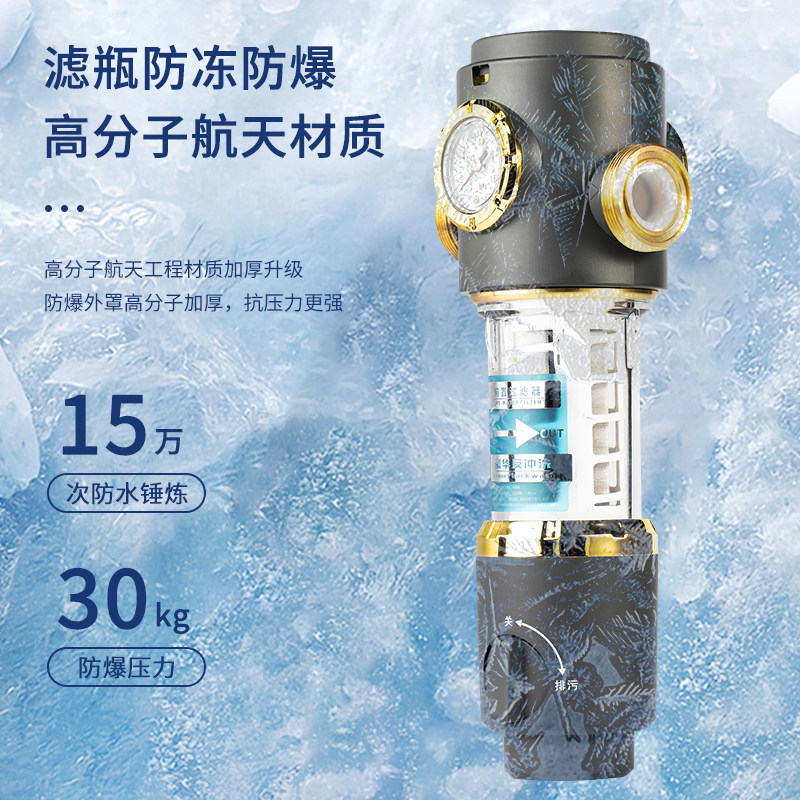 德国进口全屋前置净过滤器家用自动反冲洗全铜自来水大流量