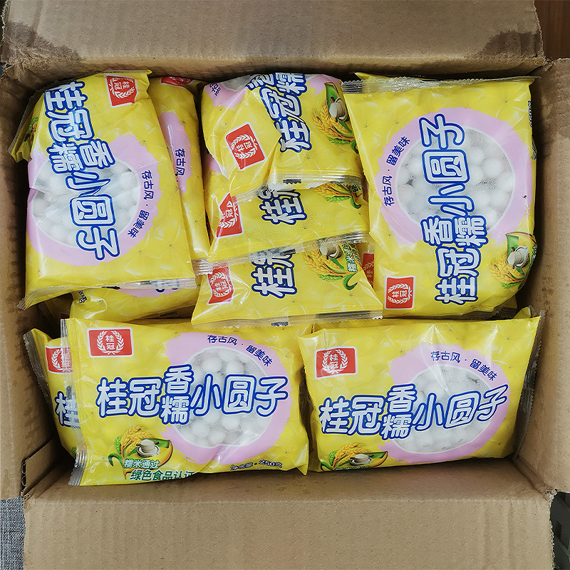 桂冠香糯小圆子250g*25包/箱 小汤圆 酒酿圆子 元宵甜品酒酿丸子 - 图0