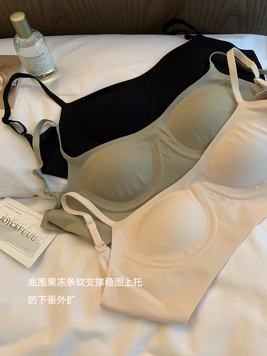 JoyceBra 轻薄无痕软支撑防下垂内衣女无钢圈果胶条舒适裸感文胸 - 图1