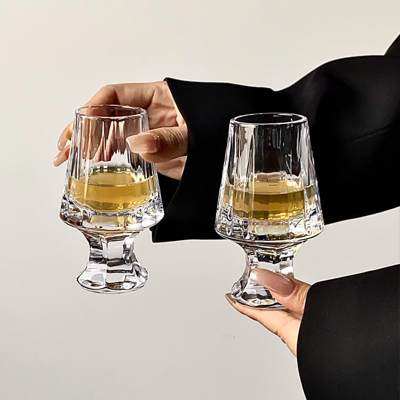 中古vintage条纹法式威士忌酒杯清酒杯创意水晶玻璃小酒杯,淘宝优惠券,粉丝福利购,淘宝优惠卷