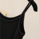 Gewinde Baumwollsuspender Feste Farbe Schlankes Temperamentkleid für Frauen Sommer 2025 Neues Bottoming -Futter Innere Weste Long Rock