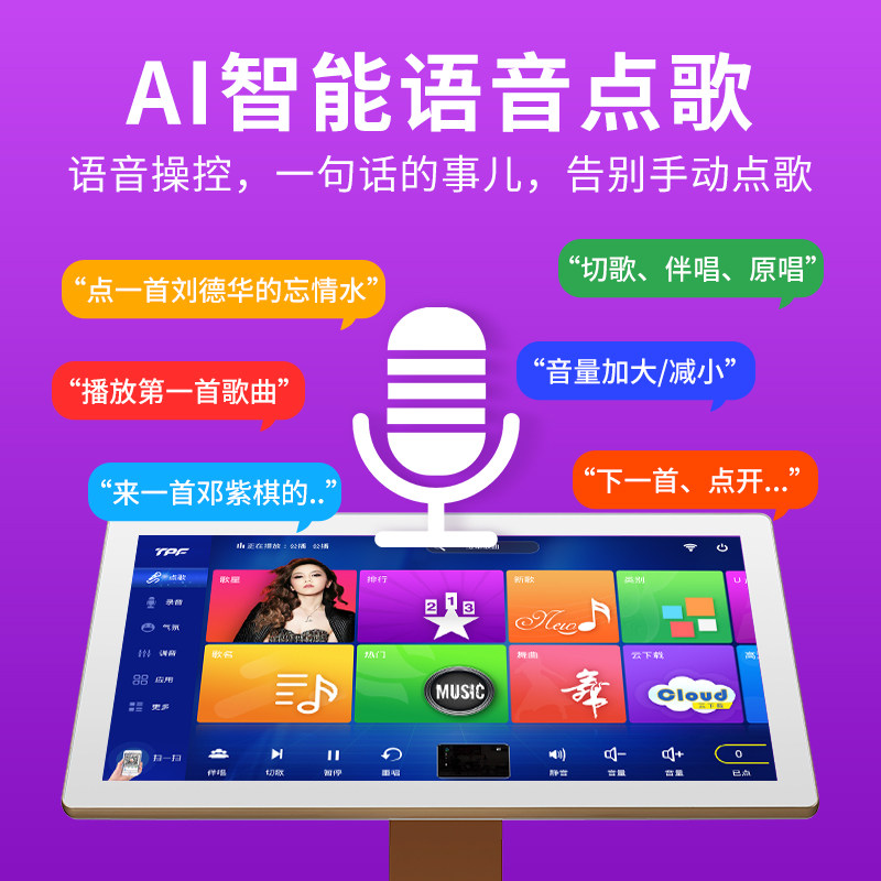 tpf v9家庭ktv点歌机一体机触摸屏 tpfKTV/卡拉OK音箱