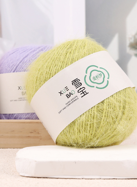 雪宝同款平替羊毛混纺冬季围巾手工编织diy帽子钩针护耳毛衣毛线