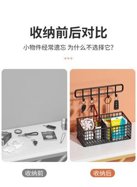 壁挂钥匙收纳摆件玄关门口放鞋柜上装客厅入户挂墙摆的收纳盒创意