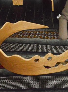 原创设计艺术风鳄鱼装饰家居摆设木质个性独特卡通创意摆件