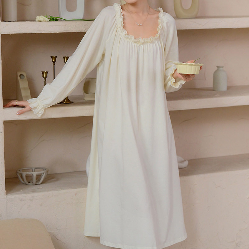 性感高级宫廷风法式公主睡裙女款长袖绝美仙女大码纯棉睡衣春秋季,淘宝优惠券,粉丝福利购,淘宝优惠卷