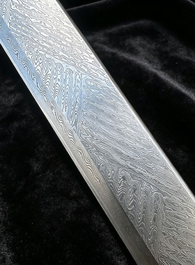 精师刀剑纯手工锻打一体龙骨百炼花纹钢唐横刀身环首刀条未开刃