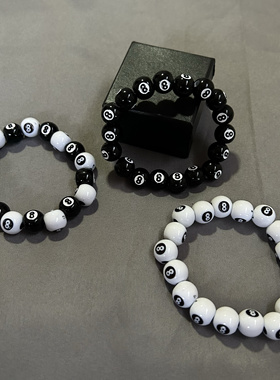 黑8斯图西风vibe个性手串顶男