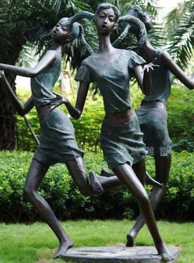 玻璃钢仿铜一家三口人物铸铜亲情人物雕塑摆放户外广场园林商业街