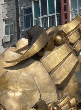 大型铸铜九牛动物雕塑 铜雕奔牛 耕牛摆放户外广场园林景观定做