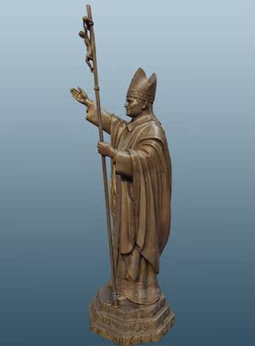 铸铜教皇人物 户外广场园林景观摆放铜雕 仿铜宗教人物雕像定做