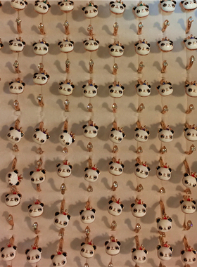 熊猫旋转水钻戒指女生流行四川