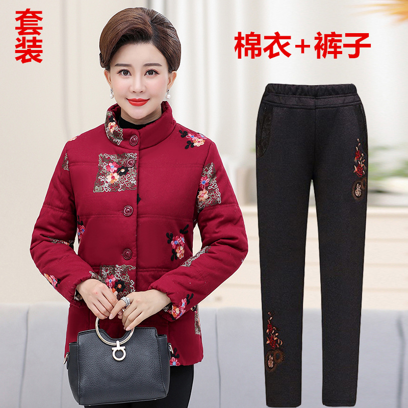 妈妈装棉衣短款加厚加绒保暖外套中老年女装冬装老人宽松大码棉袄 妈妈装棉衣短款加厚加绒保暖外套中老年女装冬装老人宽松大码棉袄