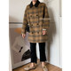 South Korea's Dongdaemun retro plaid double-sided woolen woolen coat coat for women mid-length 2025 autumn and winter new style