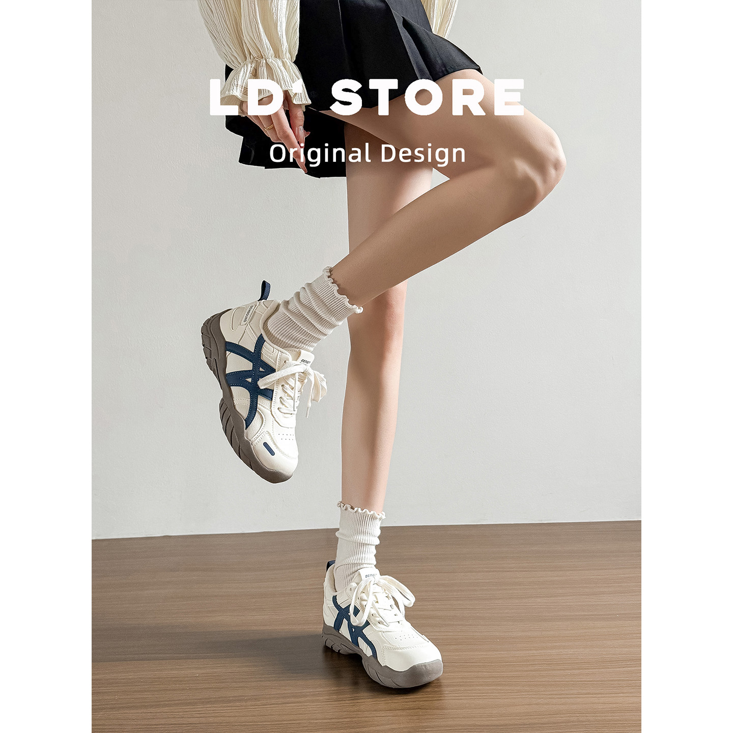 真皮~复古厚底芭蕾风德训鞋女2026春季新款休闲运动内增高阿甘鞋,淘宝优惠券,粉丝福利购,淘宝优惠卷