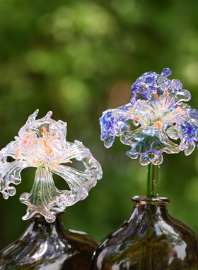 琉璃鸢尾花手作永生花桌面摆件