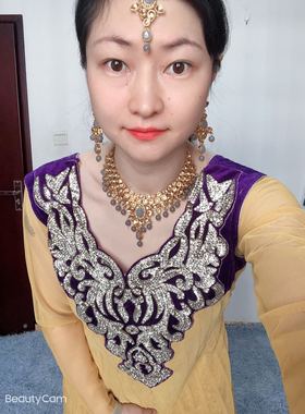 宝莱坞眉心坠摄影项链耳环现货