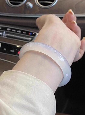 天然玛瑙手镯女白月光冰种玉镯子荔枝冻冰透玉髓情人节送女友礼物