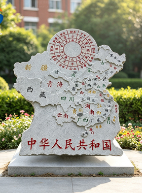 石雕日晷孔子像刻字书本校园雕塑