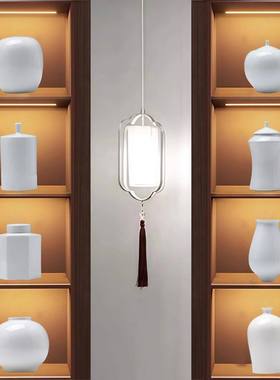 新中式现代简约风白色陶瓷装饰艺术摆件博古架玄关客厅酒柜装饰品