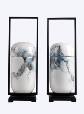 新中式风铁艺陶瓷样板电视柜摆件