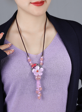 七彩蝶度琉璃珠琉璃珠绳子女手工