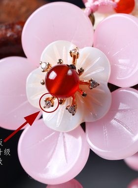 粉色手串七彩蝶度古风琉璃花瓣女