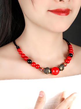 珠花蝶度合金女手作项链毛衣链