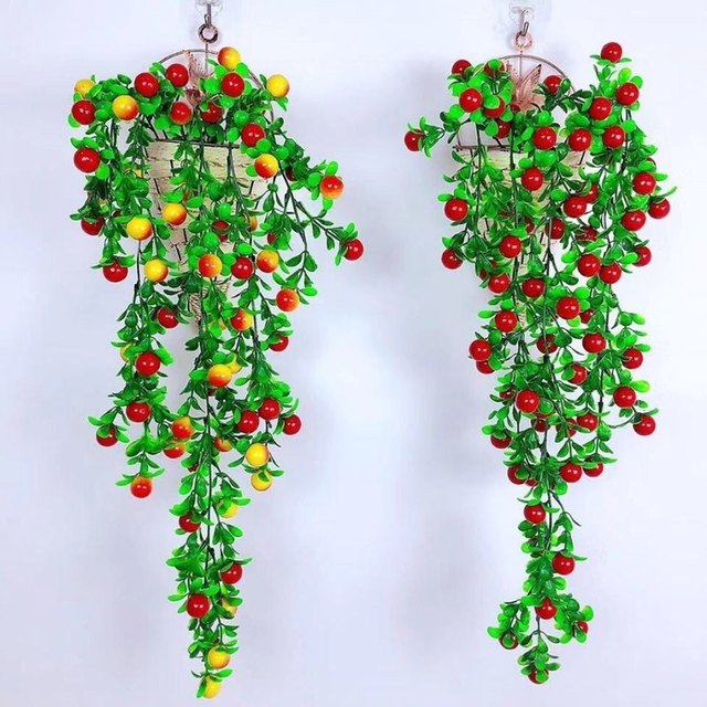 Hanging basket simulated flower decoration living room ornaments wall hangings dried flowers plastic flowers wedding opening living room wall covering