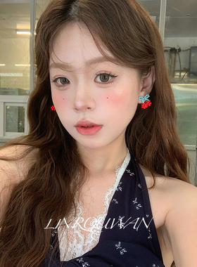 串珠小樱桃甜美可爱温柔耳钉