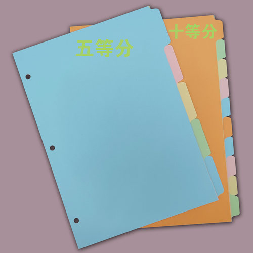 单张彩色分页纸索引页定制记号标书标签分类商务会议活页本文件夹 - 图2
