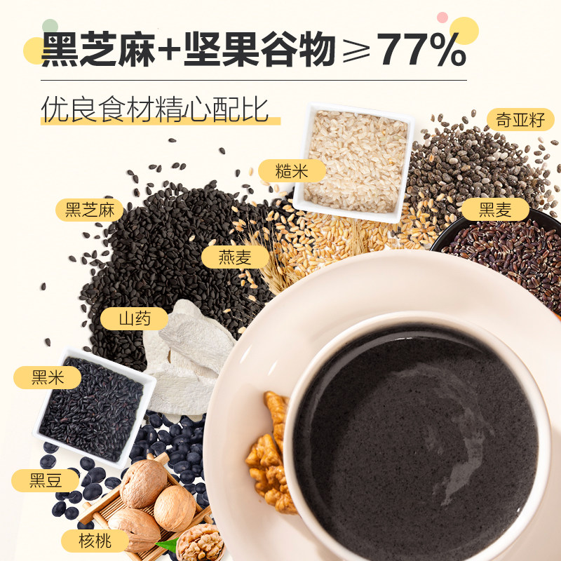 【会员专享】南方黑芝麻核桃黑豆粉营养谷物粉即食粥粉免煮罐装,淘宝优惠券,粉丝福利购,淘宝优惠卷