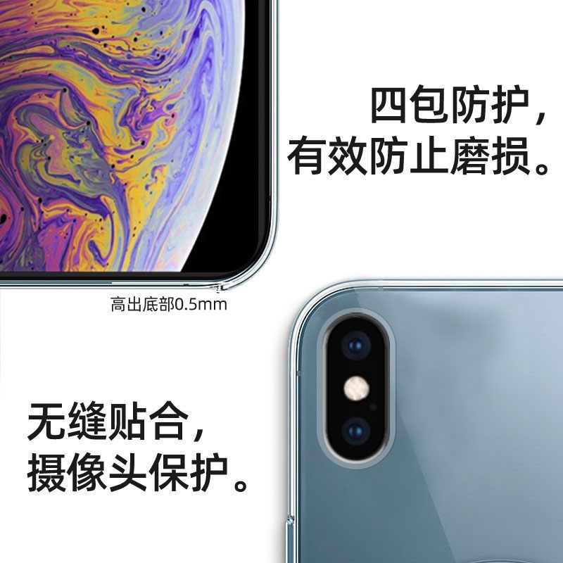 适用iPhonexs手机壳苹果8plus官方magsafe磁吸透明套新款硬XR潮防摔男xsmax全包i7超薄7plus女镜头se2配件iX-图3